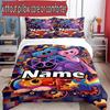 3pcs Duvet Cover Set (1*Duvet Cover + 2*Pillowcase, Without Core), Custom Name Poppy Playtime Pattern Bedding Set, Home Bedroom Decor Gift