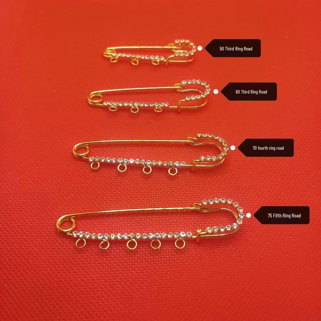 Korean Style High-Quality Safety Brooch: Color-Preserving Electroplated Wrap-Around Pin, European Standard, DIY Handmade.