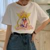 Kawaii Sailor Moon Harajuku T-Shirt Women Ullzang 90s Cartoon Aesthetic T-Shirt Cute Graphic