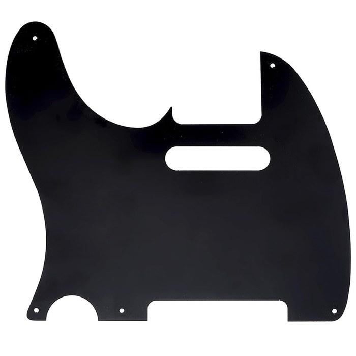 Musiclily Pro 5-Hole Telecaster Pickguard, Made in Japan, for Fender Japan Tele Electric Guitar, 1-Ply Black 1-Ply Black