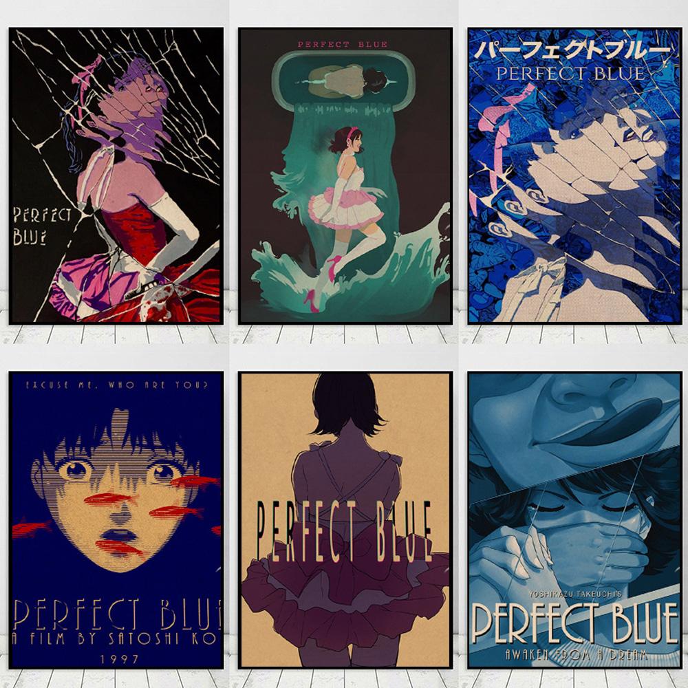 Perfect Blue Cartoon Poster Printing Japanese Cartoon Image Retro Room Home Bar Cafe Decoration Aesthetics