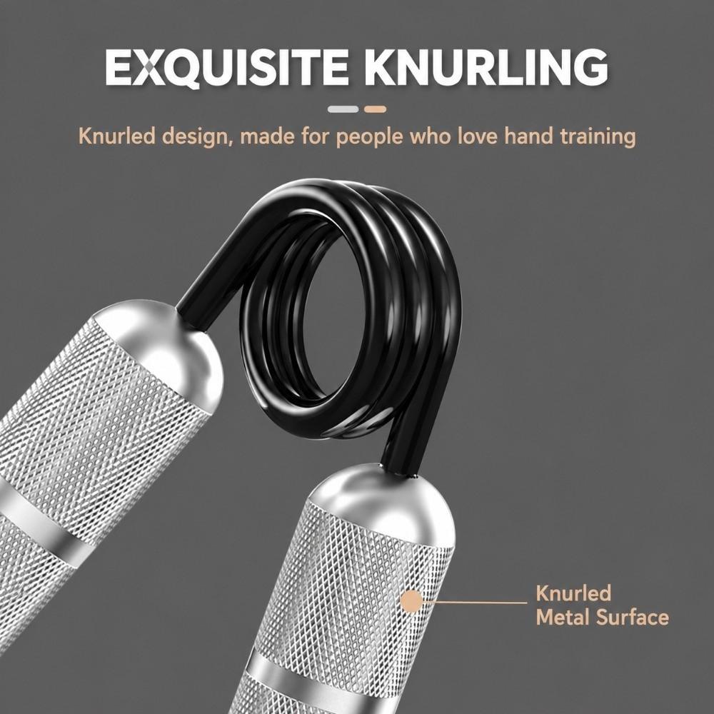 Knurled Textured Finger Exerciser Trainer Aluminum Alloy Hand Workout Gadget Home Use