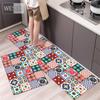 Кухонные коврики и коврики с геометрическим принтом, нескользящие моющиеся, Марокко, этнический стиль, кухонный декор, ковер для ванной комнаты, коврик для туалета