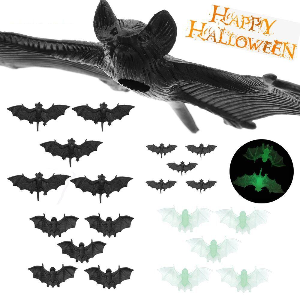 100PCS DIY Decoration Plastic Fake Bat Plastic Novelty Toy Horrible Prank Toys Children