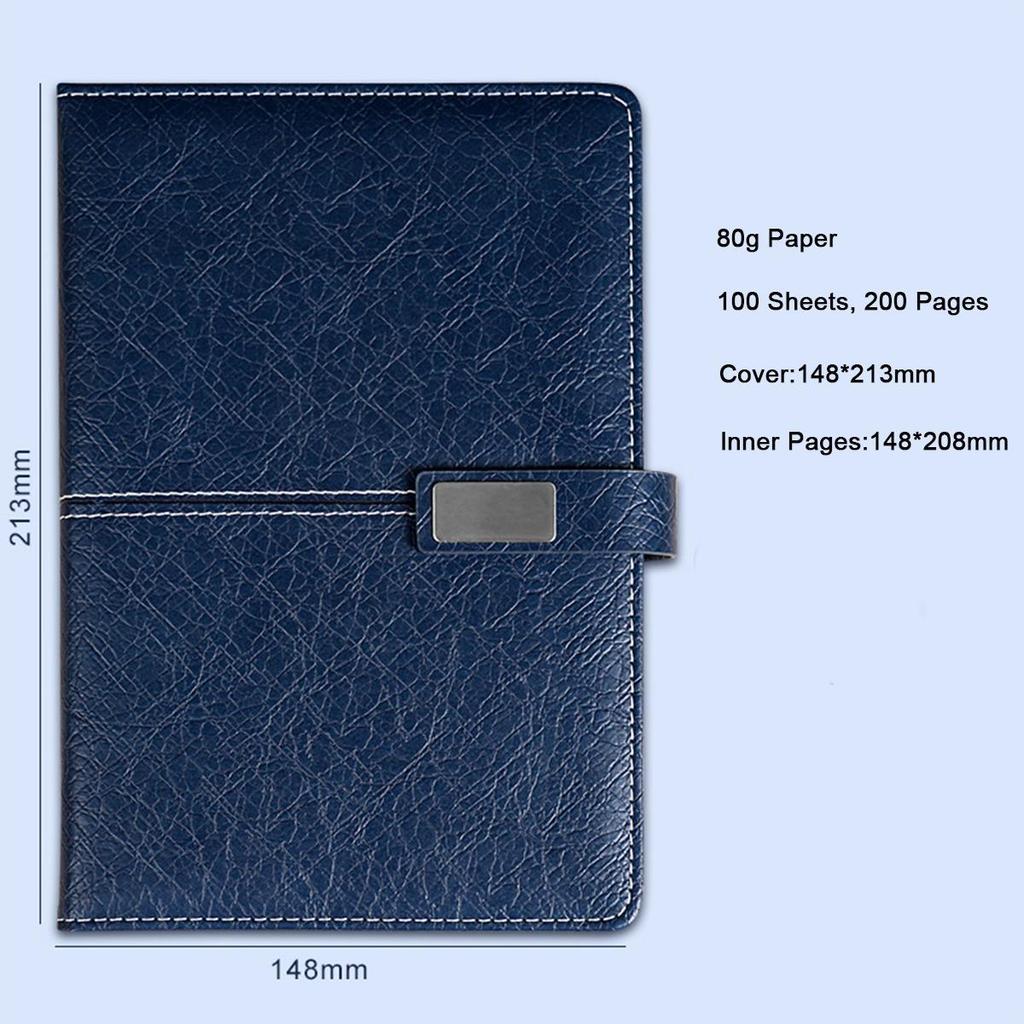 (Logo Engraving Possible) A5 Thick Leather Business Notebook, Work Notebook, Meeting Record Book, Student Subject Notes, Diary, Travel Log