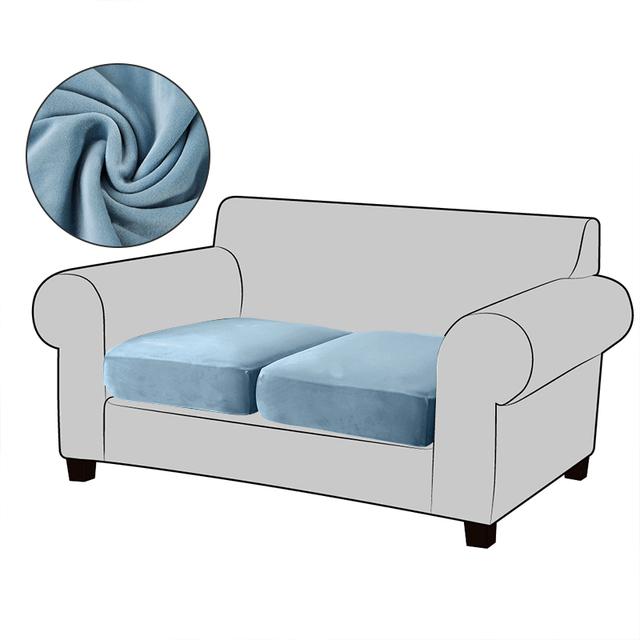 Бархатные чехлы на сиденья дивана для гостиной, плюшевые чехлы на диванные подушки, толстые мягкие эластичные диваны, чехол для дивана, защита для мебели