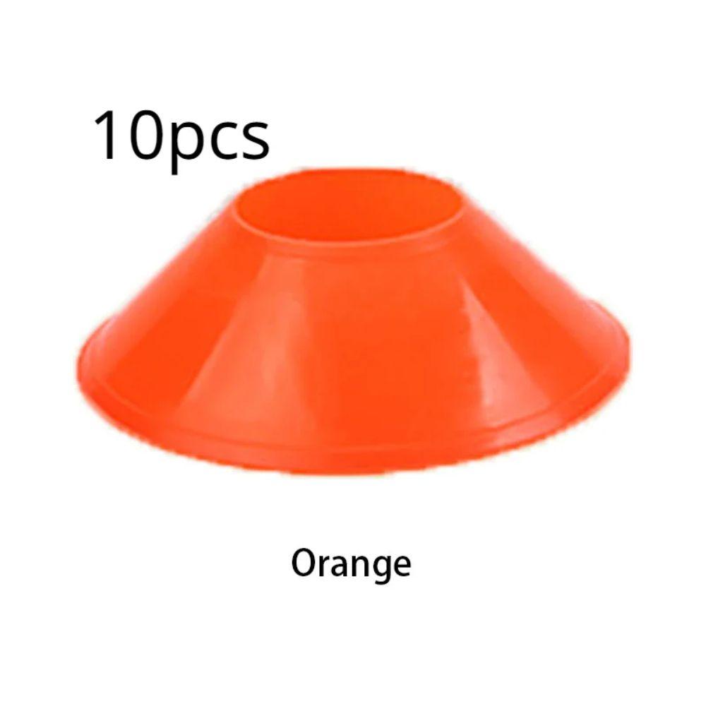 10pcs Disc Cone Set Soccer Training Sign Discs PE Pressure Resistant Cones Marker  Outdoor Training