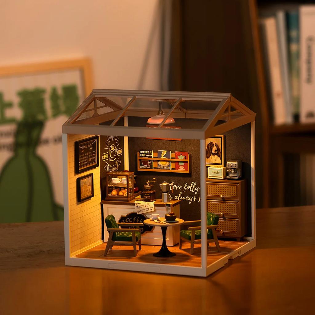 Rolife Супер Создатель Ежедневное Вдохновение Кафе DIY Набор Миниатюрного Домика DW001