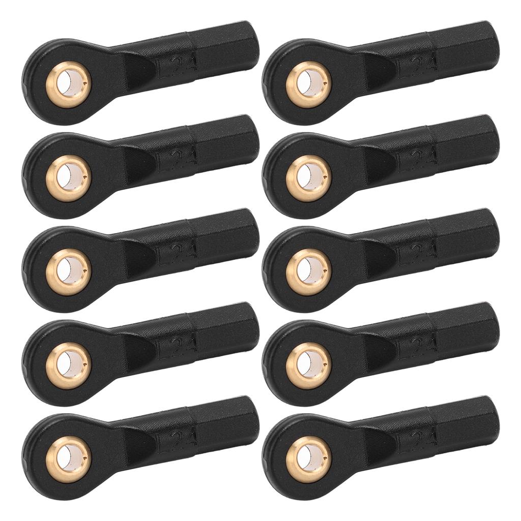10pcs RC Tie Rod End Plastic Material Black 2.5mm Aperture 23mm Height Ball Head Holder Tie Link Rod End for 1 10 RC Car