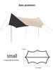 Палатка для кемпинга Forest Bee Outdoor из черного винила, с защитой от дождя и солнца, шестиугольная/восьмиугольная конструкция «бабочка», с серебряным покрытием.