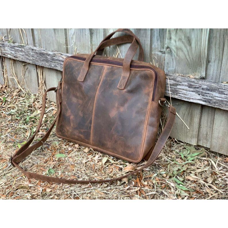 Новая сумка-мессенджер ручной работы из натуральной кожи в деревенском стиле, сумка для ноутбука, мужской портфель, сумка-портфель через плечо