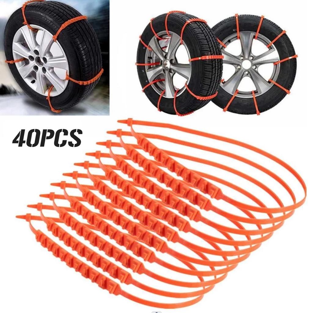 10/20/40Pcs Anti-Skid Snow Chains Car Winter Tire Wheels Chains for Car Truck Snow Mud Wheel Tire Cable Ties Anti-slip Chains