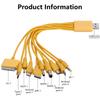Мобильный USB-кабель 10 в 1, универсальный зарядный кабель, несколько зарядных кабелей, несколько USB-кабелей для быстрой зарядки, 23 см/9,06 дюйма