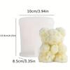 Rose Bear Candle Silicone Molds Holding Heart Flowe Plaster Resin Moulds Making Aromatherapy Wedding Party Decor Gifts for Bride
