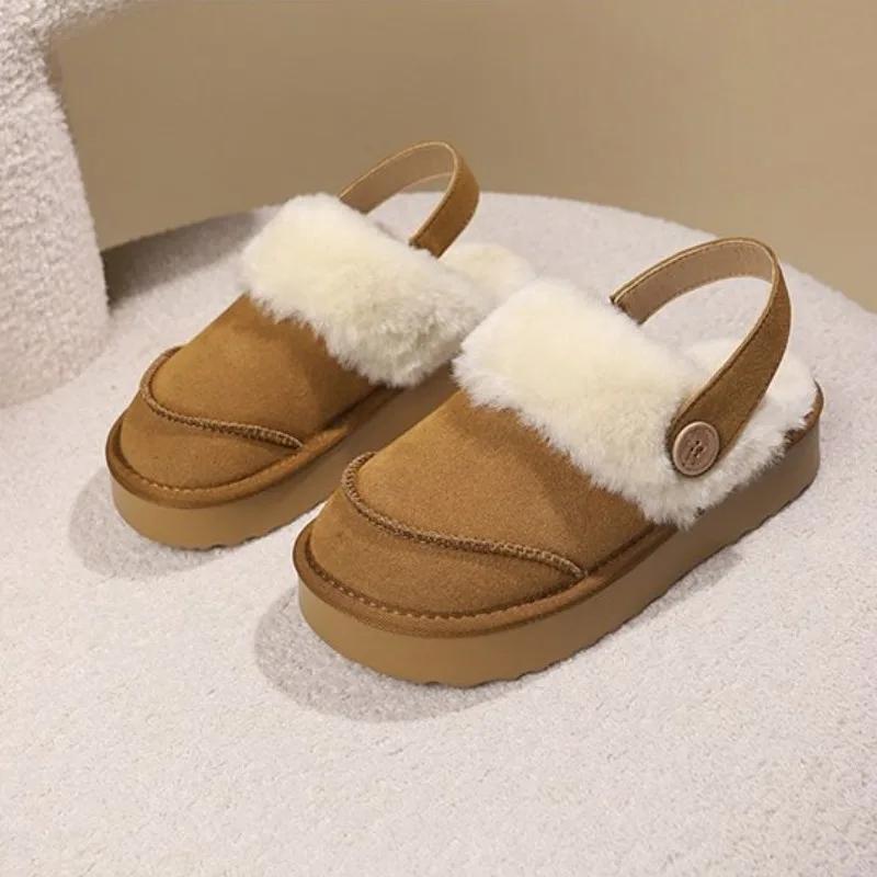 Fashion Designer New Warm Plus Velvet Women's Slippers Fashion Indoor Soft-soled Winter Casual Fluffy Fur Slipper Cotton Shoes for Women