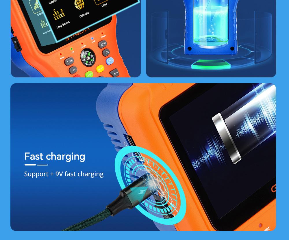 Gtmedia V8 Finder PRO 2 Satellite Finder Цифровой детектор спутникового сигнала ATSC-C — оранжевый, вилка европейского стандарта