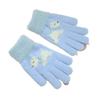 Polyester Fuzzy Full Finger Gloves Cold Proof Stretchy Windproof Gloves  For Cycling