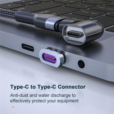 Магнитный адаптер Type-C PD120W 6A Быстрая зарядка Алюминиевый сплав USB C в Type-C Конвертер Компьютерные аксессуары