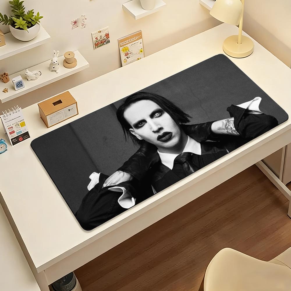 Singer M-MarIlyn M-Manson Mouse Pad Computer Laptop Rubber Non-slip Mouse Mat Mousepad Gamers Decoracion Desk Mat