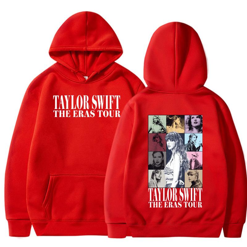 Autumn and winter new American high street Taylor couple with the same spoof character letter graffiti hooded sweater