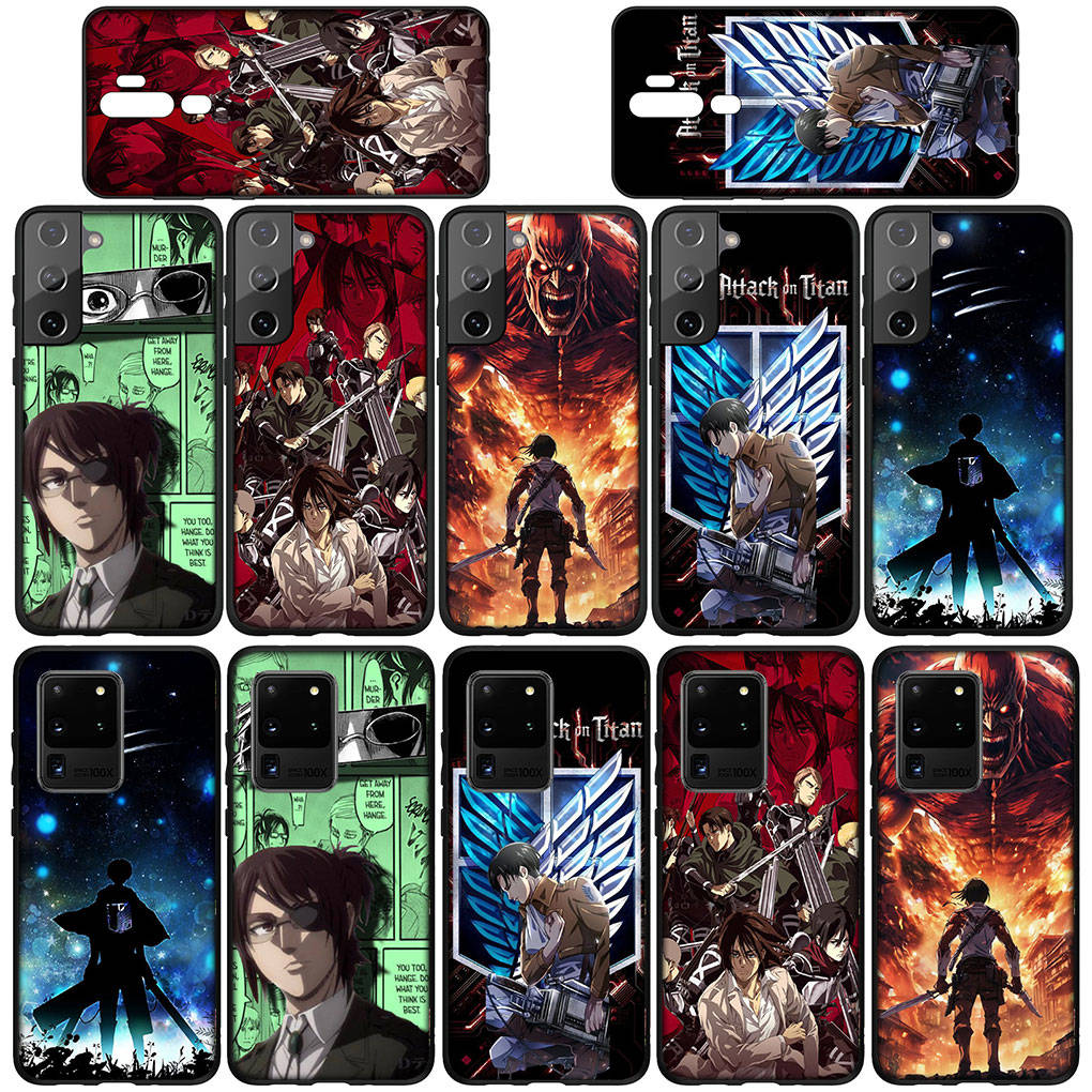 Чехол для телефона Samsung Galaxy S25 S24 S23 iPhone 16 15 Xiaomi Redmi Note 14 13 12 16E X Pro Max OPPO Moto Eren Jaeger Anime Levi Attack On Titan Cover