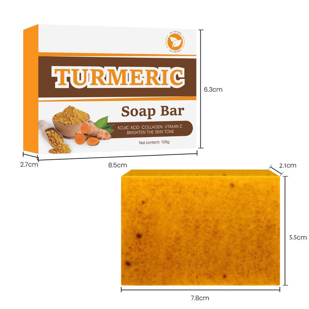 European & American Turmeric & Lemon Kojic Acid Ginger Soap - Cleansing Handmade Bath Soap