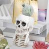 Хэллоуин Череп Кашпо Горшок Смола Скелет Фигурка Цветочный Горшок Крытый Открытый Суккуленты Растения Контейнер Домашний Балкон Сад Украшения