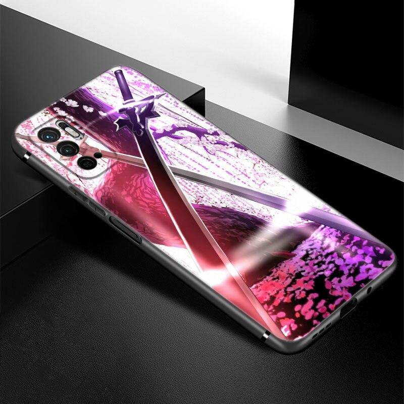Чехол для телефона с изображением Кирито и Асуна для Xiaomi Redmi Note 7 8 8T 9 9S 10 10S 10T 11 11S 4G 11E 11T Pro 5G, мягкий черный чехол из ТПУ