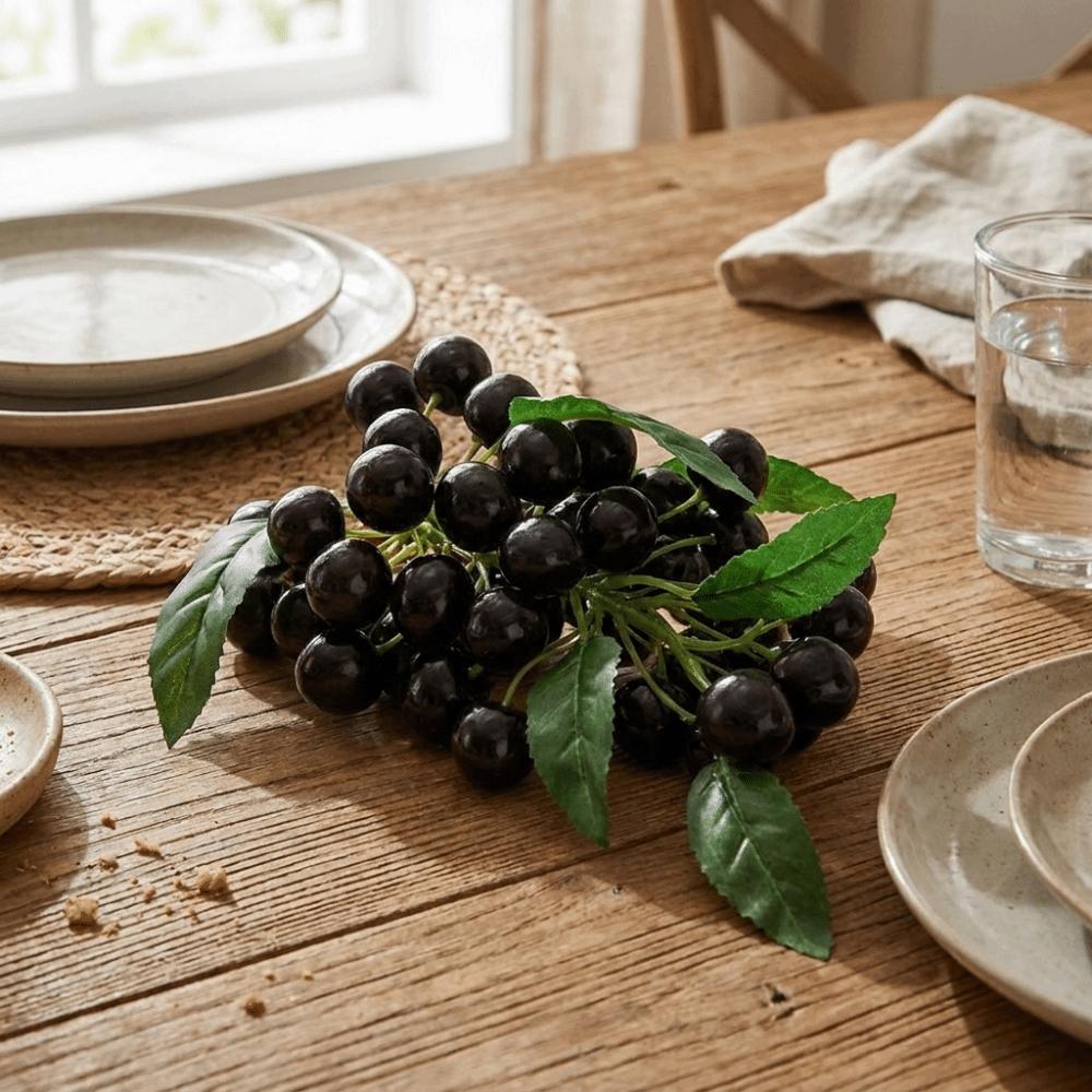 Lifelike Simulation Blueberry Realistic Loquat Fruit Model Fruit String Artificial Cherry Kitchen