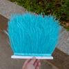1meter 8 -10cm White Ostrich Feather Trims Natural Black Ostrich Feather For Craft Ribbon Fringe Skirt Party Clothing Plume Decor