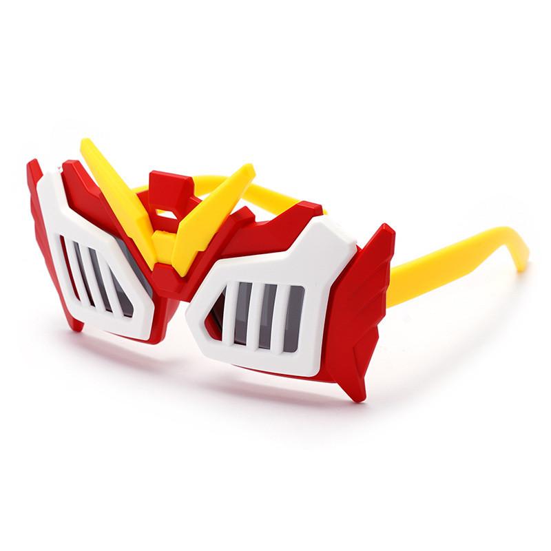 Kids Cartoon Mecha Warrior Sunglasses With Uv400 Protection And Fullframe Design For Travel And Events