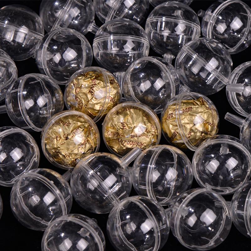 50Pcs Clear Chocolate Box Truffle Liner Flower Candy Box Bouquet Chocolate Ball