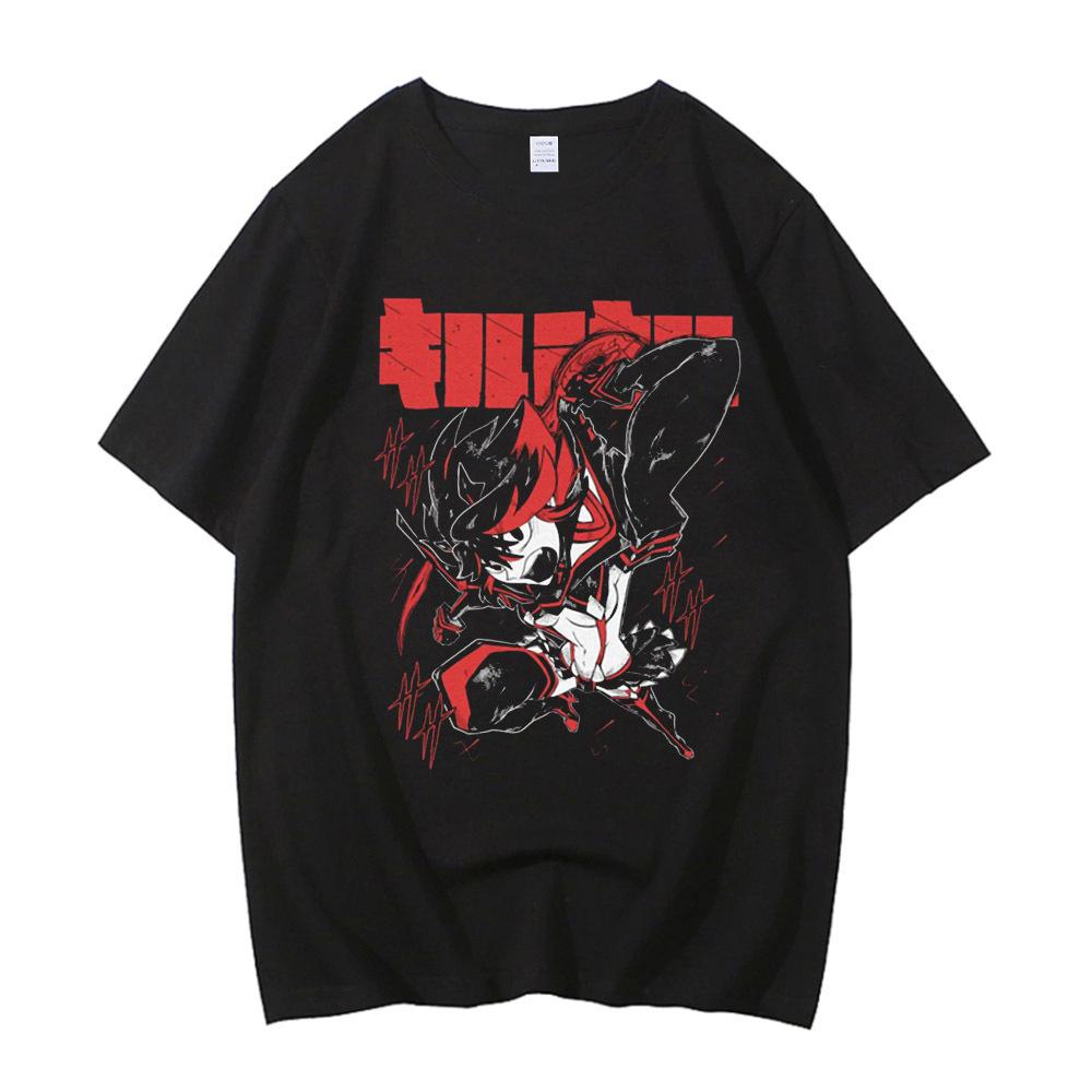 Kill La Kill cotton tshirt teen Y2k anime Grunge Breathable korean clothes Retro tshirt harajuku Grunge University graphic4