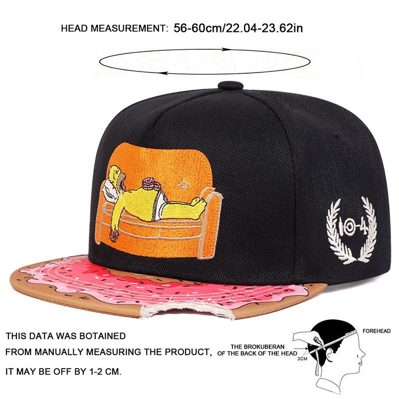 Мужская кепка-snapback с мультяшной вышивкой, спортивная кепка для активного отдыха, баскетбольная кепка, регулируемая, модная, персонализированная, с плоским козырьком, хип-хоп, бейсболки
