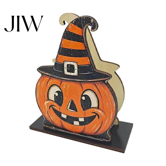 Cartoon Style Ornament Halloween Wooden Napkin Holder, Ghost Mummy Pumpkin Gothic Rustic Dining Table Accessory Tabletop Tissue Dispenser for