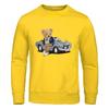 Толстовка с капюшоном Teddy Bear Beside The Car, мужская повседневная теплая флисовая толстовка, подходящая для осени, с капюшоном, модный женский спортивный костюм большого размера