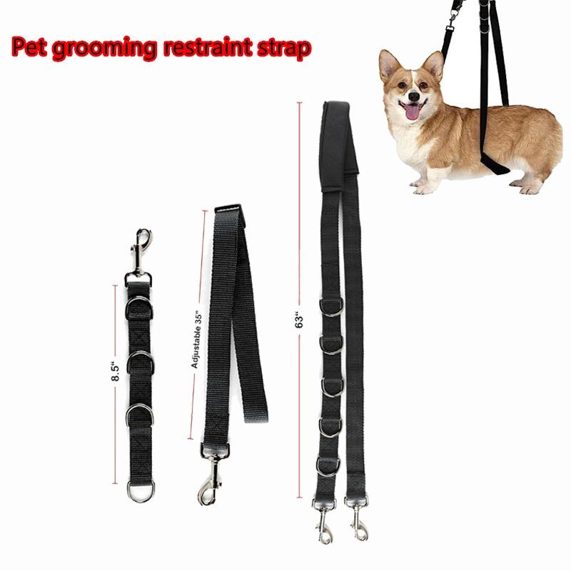 Pet Grooming Fixation with Adjustable Nylon Dog Grooming Belly Belt Pet D-Ring Bath Belt