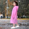 Children Raincoat Convenient Portable Drawstring Design Rainproof Long Kids Hooded Poncho Outdoor Supply