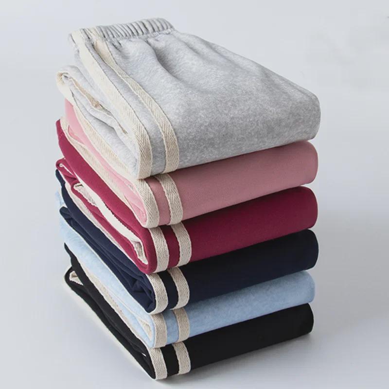 Boys' and Girls' Velvet-Lined Autumn Sports Pants - Warm Casual Wear for Spring and Fall