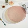 2Pcs Round Placemat Kitchen Dining Table Mats Steak Pad Anti-scalding Insulation Pads Restaurant Home Decor