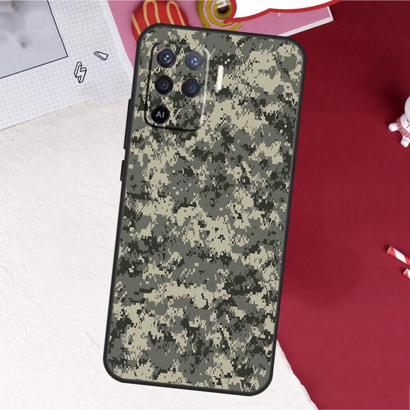 Камуфляжный Военный Чехол Для Oppo A60 A80 A40 A18 A38 A58 A78 A98 A96 A76 A16 A94 A74 A54 A15 A17 A57 A77 A5 Pro