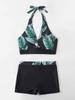 Купальник с высокой талией, женский летний купальный костюм, комплект бикини, комплект из двух предметов, купальники, женский пляжный купальный костюм