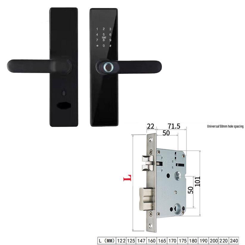 Многоязычный умный дверной замок с отпечатком пальца и дизайном граффити