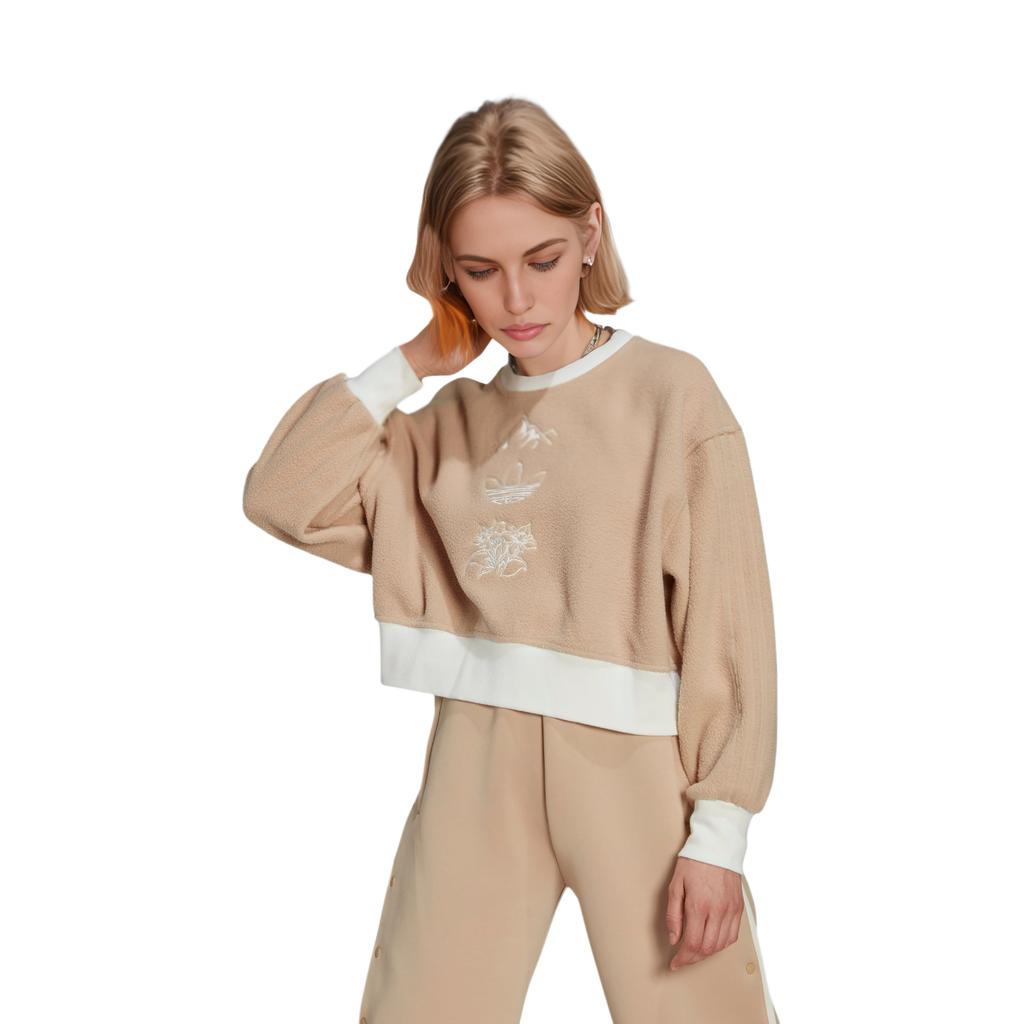 adidas Свитшот Originals женский Светло-коричневый HM1607