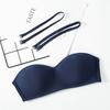 Women's Solid Color Seamless Party Wedding Bras Sexy Simple Girl Underwear Bras 3D Invisible Underwear Without Steel Ring Tube Top Push Up Bra