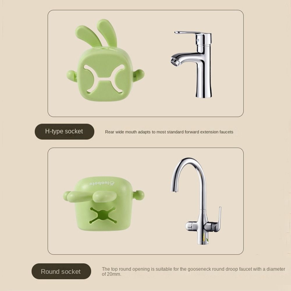 Hand Washing Water Nozzle Guide Sink Rabbit Shape Water Faucet Extension Faucet Extender  Bathroom