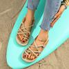 2025 NEW Women Flats Open Toe Sandals Comfortable Casual Shoes Soft Sole Breathable Sandals Women'S Beach Sandals