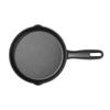 Telssida Thick Cast Iron Small Flat-Bottom Pan, Uncoated Steak Griddle, Non-Stick Egg Pan, Raw Iron Mini Breakfast Pan, 20cm