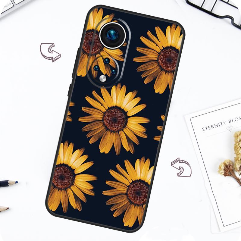 Beauty Yellow Sunflower Case For Honor Magic 5 6 7 Lite Honor 200 Pro X8b X9a X8a X8 X9 X9c X9b 50 70 90 Lite Cover