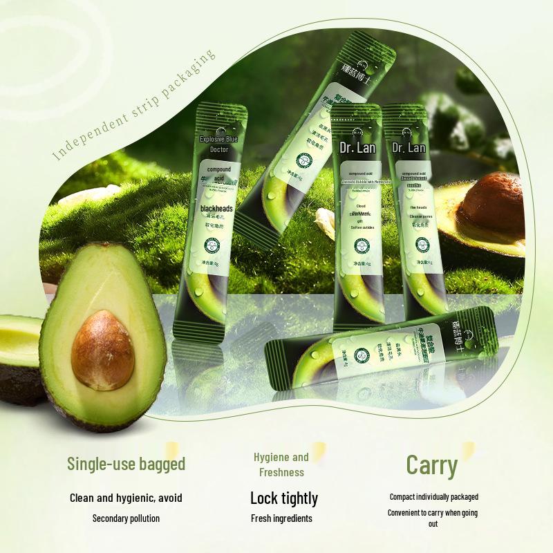 Доктор. Нежная самопенящаяся авокадо-маска-пузыри Нала - Глубокое очищение и нераздражающая